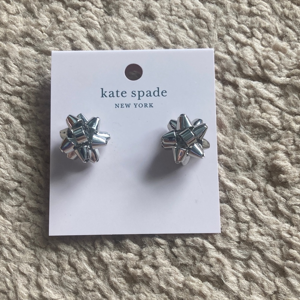 Kate Spade Metallic Bow Stud Earrings